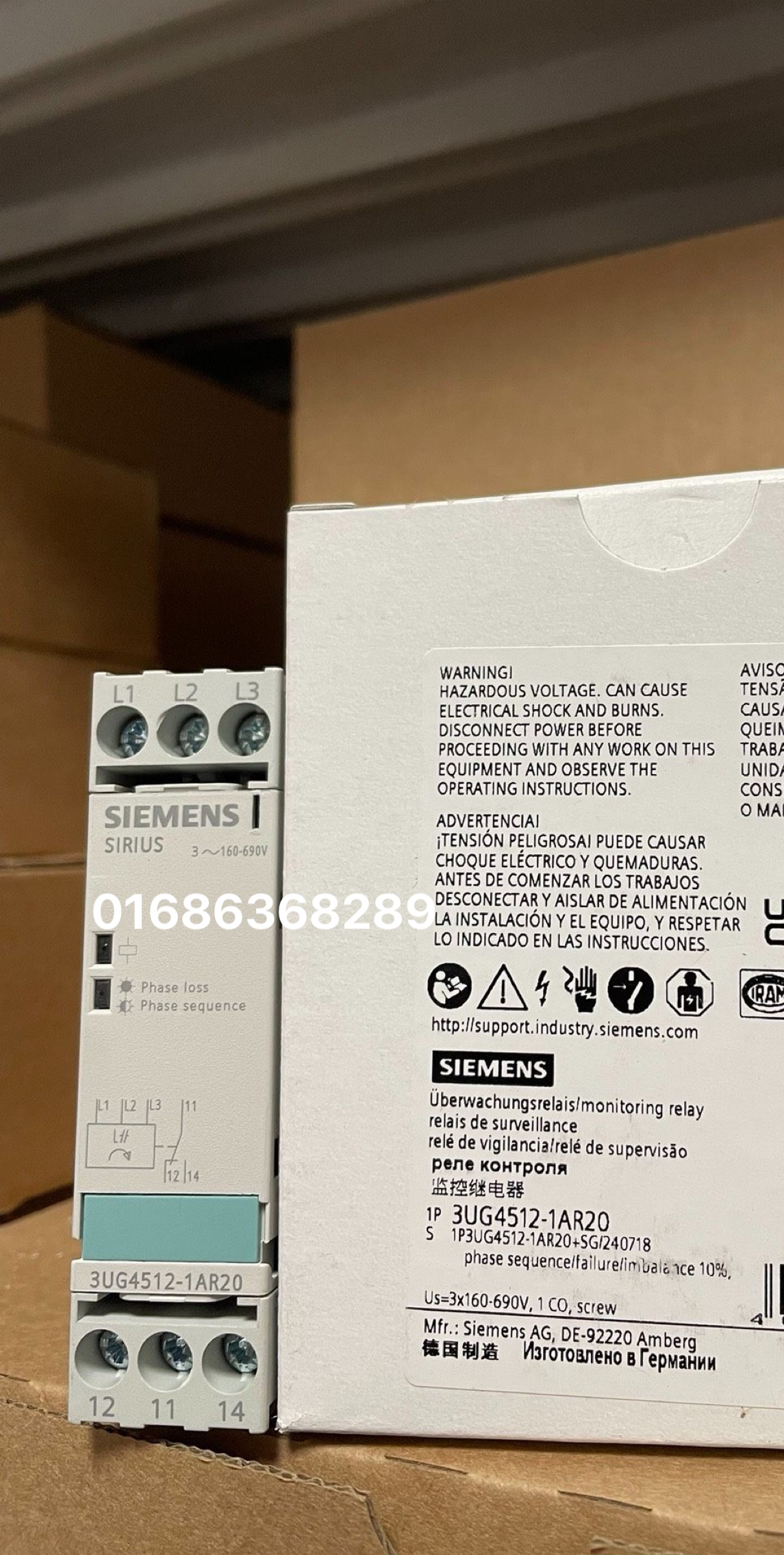 SIEMENS 3UG4512-1AR20 Phase Failure Relay