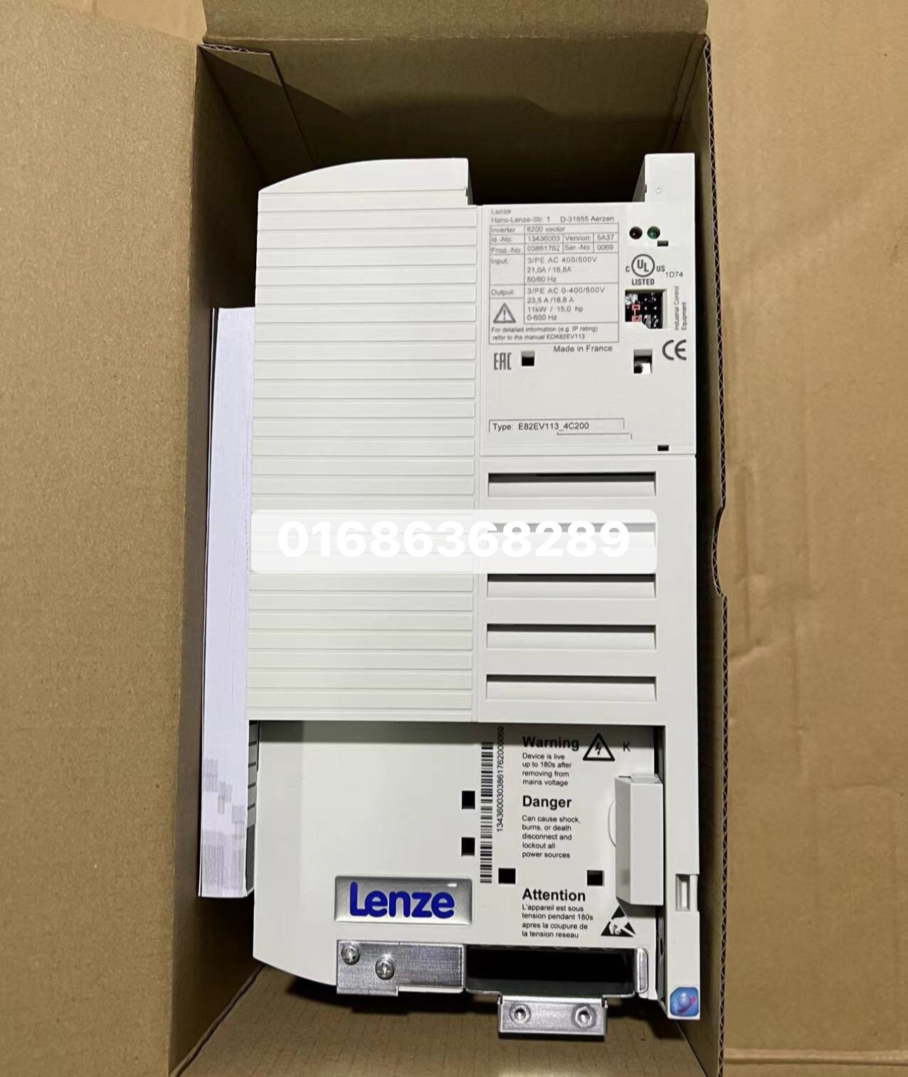 Lenze 8200 Vector Drive Series E82EV751-2B Variable Frequency Inverter VFD